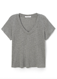 perfectwhitetee T-Shirt Hendrix V Neck, Heather Grey Soho-Boutique