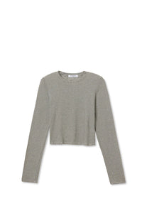 perfectwhitetee T-Shirt Jamie Long Sleeve, Ivory Black Stripe Soho-Boutique