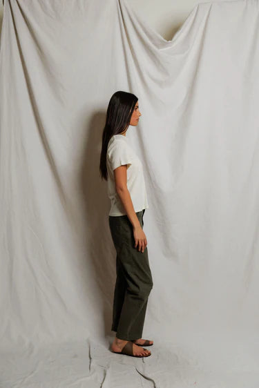 perfectwhitetee T-Shirt Vivian Tee, Natural Soho-Boutique