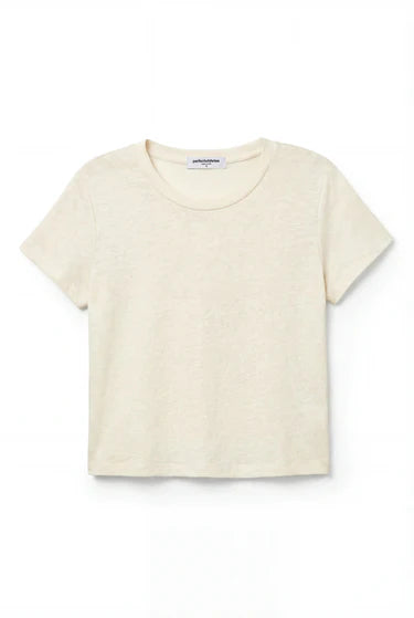 perfectwhitetee T-Shirt Vivian Tee, Natural Soho-Boutique