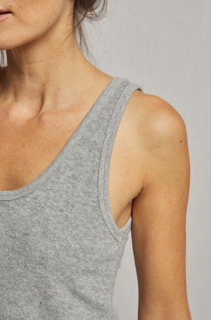 perfectwhitetee Tank Cruise Loop Terry Tank, Heather Grey Soho-Boutique