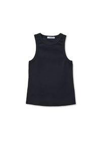 perfectwhitetee tank Daphne Heavy Rib Tank, Black Soho-Boutique