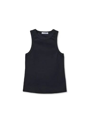 perfectwhitetee tank Daphne Heavy Rib Tank, Black Soho-Boutique