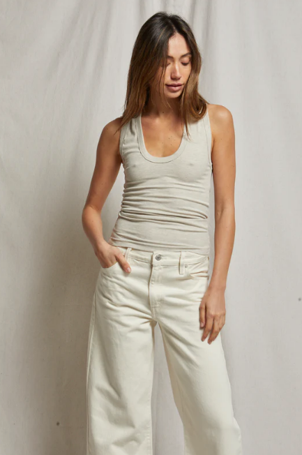 perfectwhitetee Tank Jordan Tank, Oatmeal Soho-Boutique