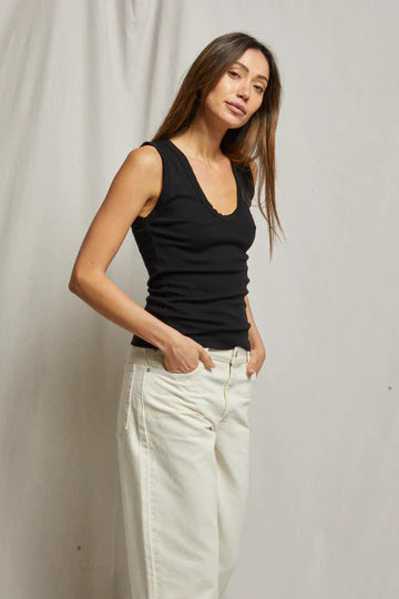 perfectwhitetee Tank Jordan Tank, True Black Soho-Boutique