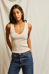perfectwhitetee Tank Maria Tank, Red Stripe Soho-Boutique