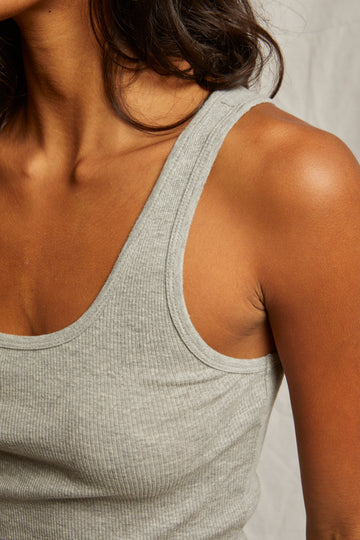 perfectwhitetee Tank Mia Tank, Heather Grey Soho-Boutique