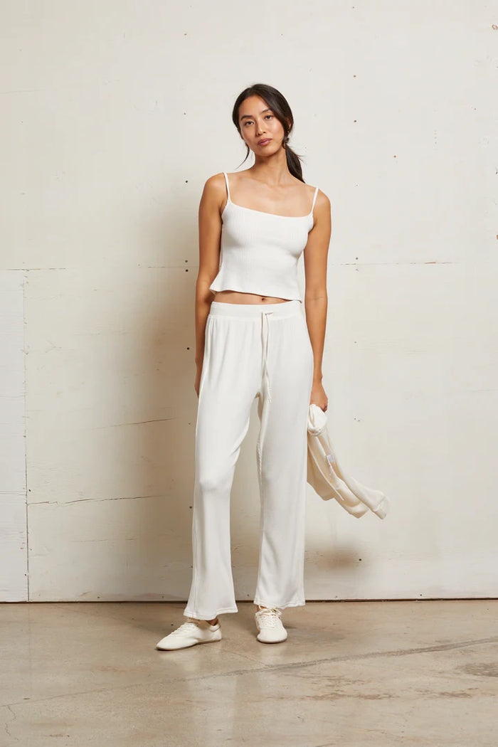 perfectwhitetee Tank Sophie Sweater Rib Camisole, Sugar Soho-Boutique