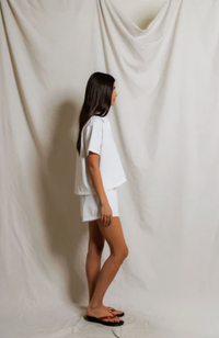 perfectwhitetee Top Charlie Tennessee Jersey Collar Shirt, White Soho-Boutique