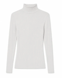 perfectwhitetee Top Tati Micro Modal Rib Turtle Neck, Natural Soho-Boutique
