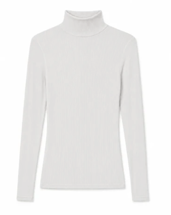perfectwhitetee Top Tati Micro Modal Rib Turtle Neck, Natural Soho-Boutique