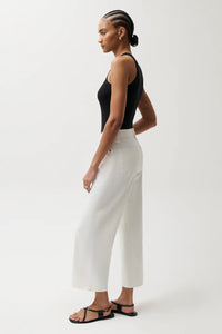 Pistola Denim Kyra High Rise Bowed Ankle, Antique White Soho-Boutique