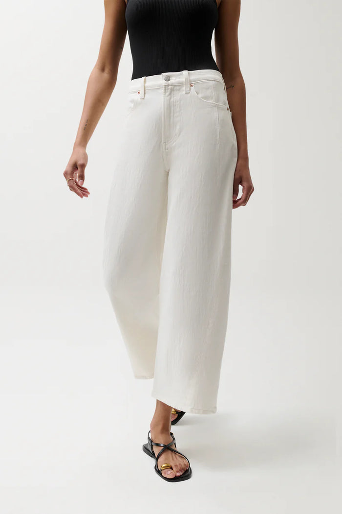 Pistola Denim Kyra High Rise Bowed Ankle, Antique White Soho-Boutique