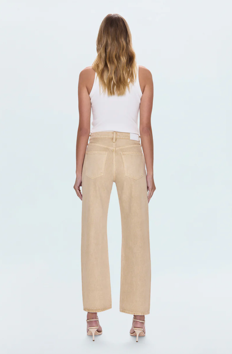 Pistola Denim Lexi Mid Rise Straight, Sand Dollar Soho-Boutique