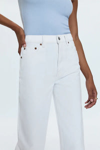 Pistola Denim Wes High Rise Barrel Denim, Vivid White Soho-Boutique