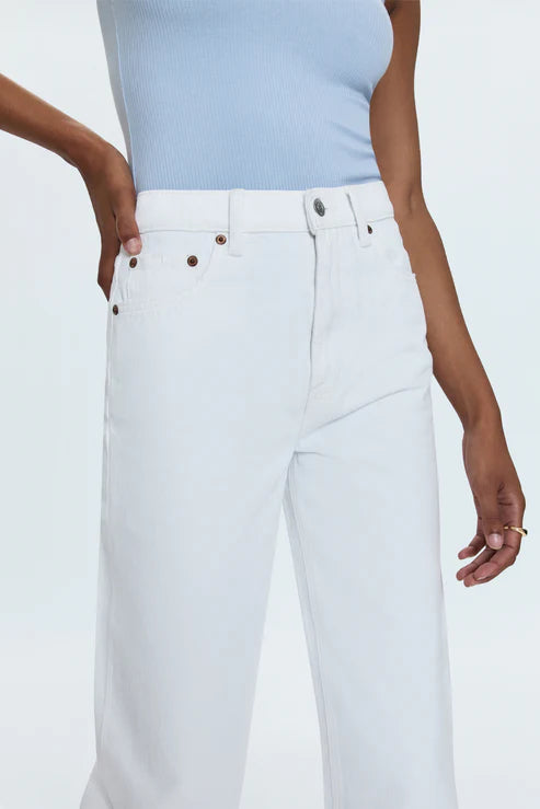 Pistola Denim Wes High Rise Barrel Denim, Vivid White Soho-Boutique