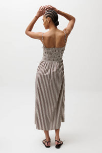 Pistola Dress Bianca Shirred Bodice Dress, Java Stripe Soho-Boutique