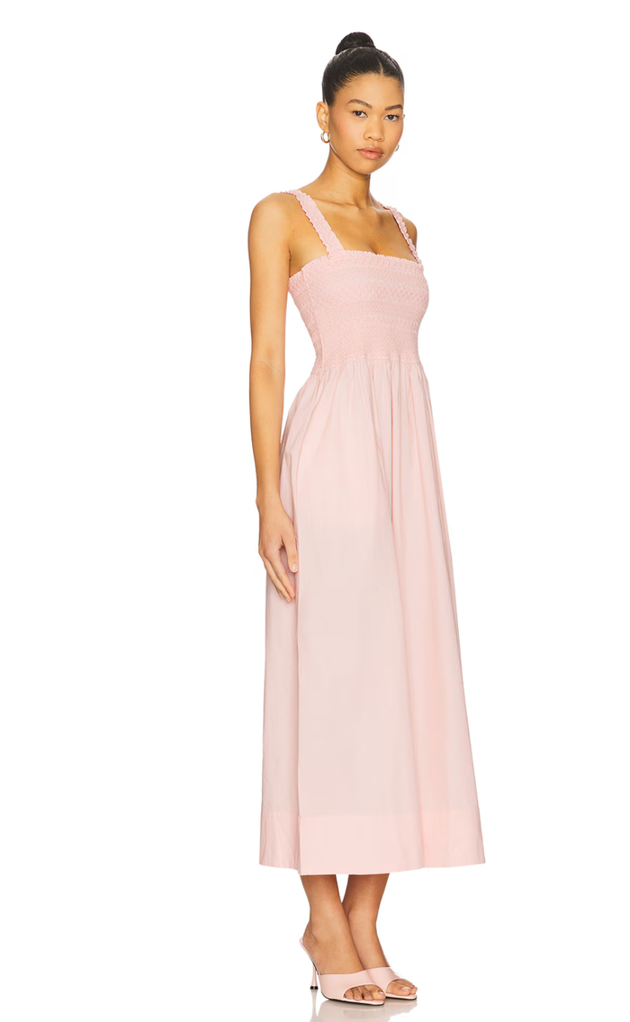 Pistola Dress Genevieve Smocked Dress, Pink Salt Soho-Boutique