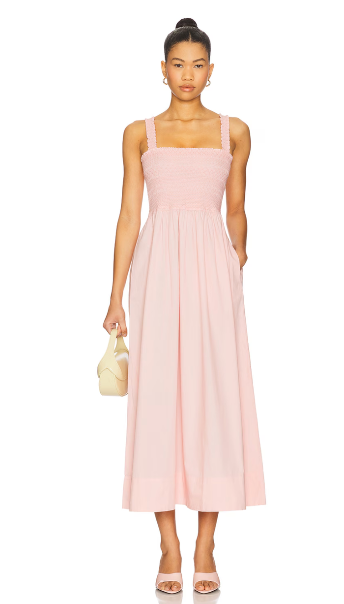Pistola Dress Genevieve Smocked Dress, Pink Salt Soho-Boutique