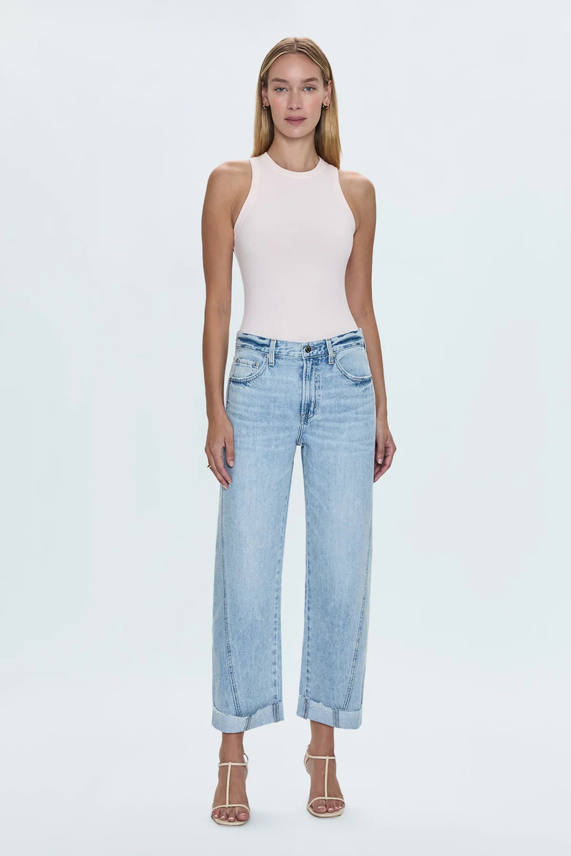 Pistola Jean Kacey Mid Rise Cuffed Straight Jean, Berkley Soho-Boutique