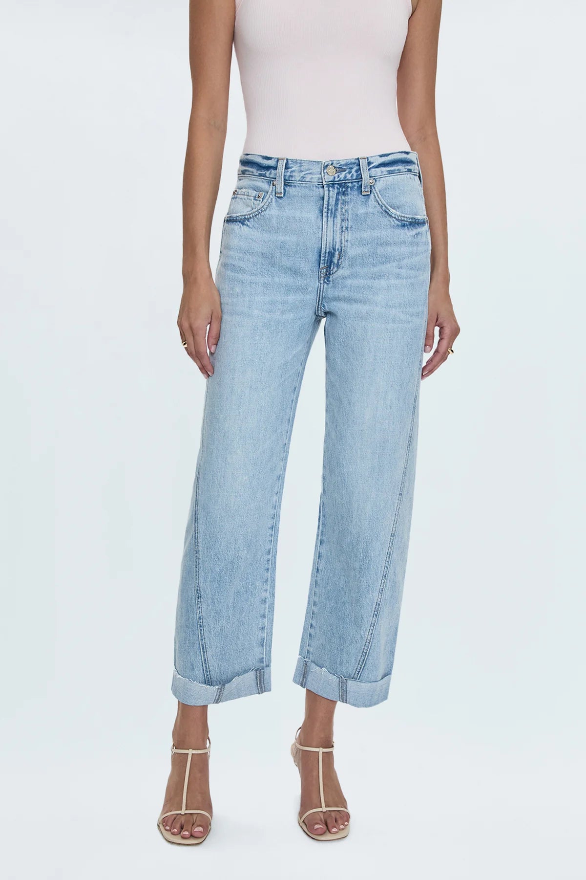 Pistola Jean Kacey Mid Rise Cuffed Straight Jean, Berkley Soho-Boutique