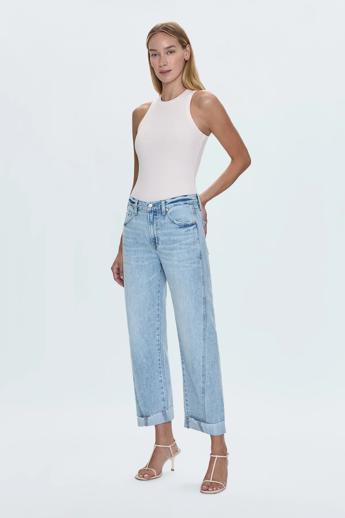 Pistola Jean Kacey Mid Rise Cuffed Straight Jean, Berkley Soho-Boutique