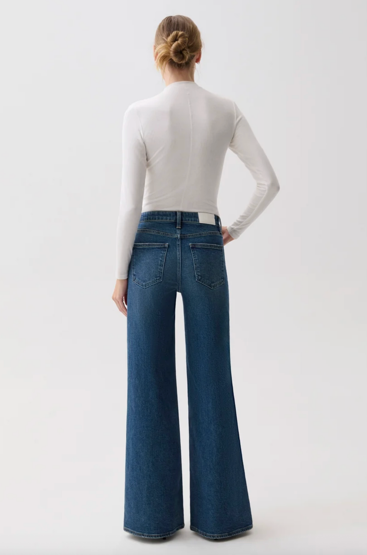 Pistola Jeans Vivian Mid Rise Wide Leg, Blue Depths Soho-Boutique