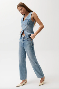 Pistola Jeans Wes High Rise Barrel Jean, Blue Cloud Soho-Boutique