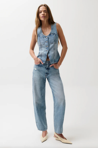 Pistola Jeans Wes High Rise Barrel Jean, Blue Cloud Soho-Boutique