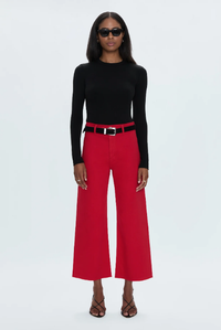 Pistola Pant Penny Crop Rise Wide Jean, Ruby Soho-Boutique