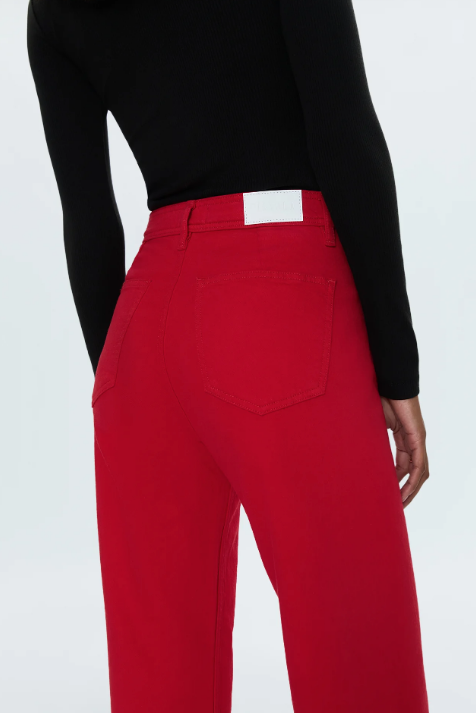 Pistola Pant Penny Crop Rise Wide Jean, Ruby Soho-Boutique