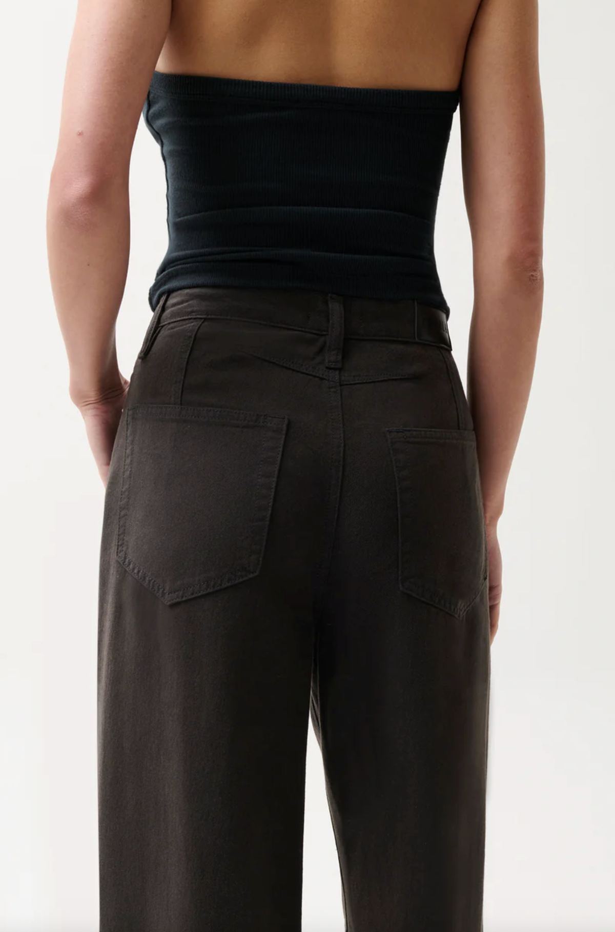 Pistola Pant Sydney High Rise Linen Bowed Wide, Bristol Black Soho-Boutique