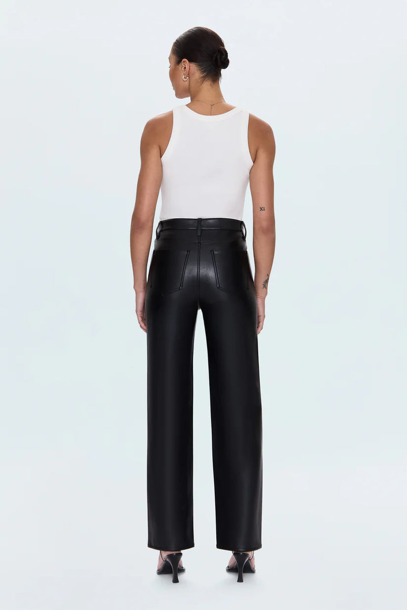 Pistola Pants Cassie High Rise Straight Pant, Onyx Soho-Boutique