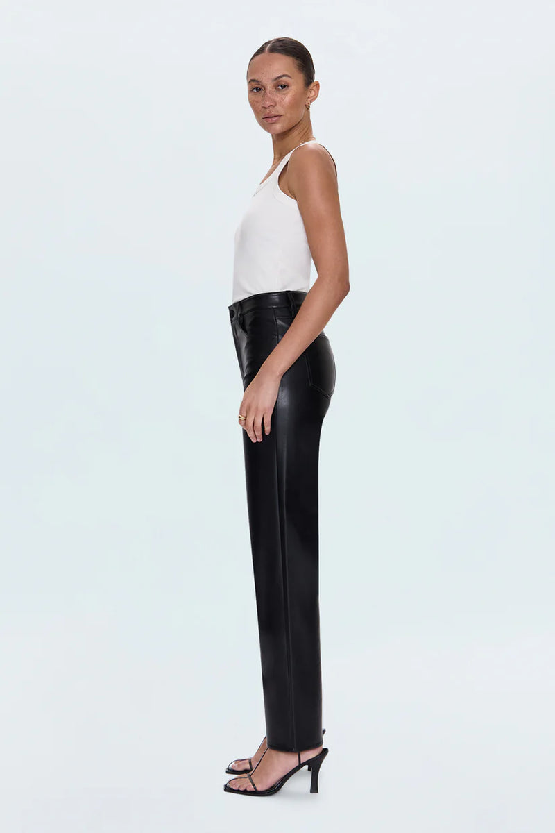 Pistola Pants Cassie High Rise Straight Pant, Onyx Soho-Boutique