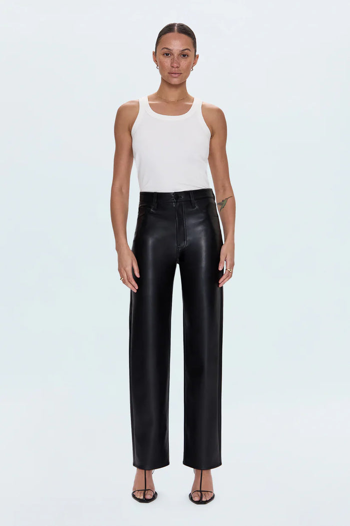 Pistola Pants Cassie High Rise Straight Pant, Onyx Soho-Boutique