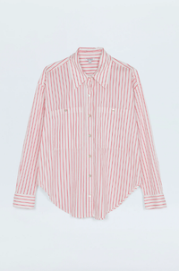 Pistola Shirt Samantha Oversized Button Up, Ruby Stripe Soho-Boutique