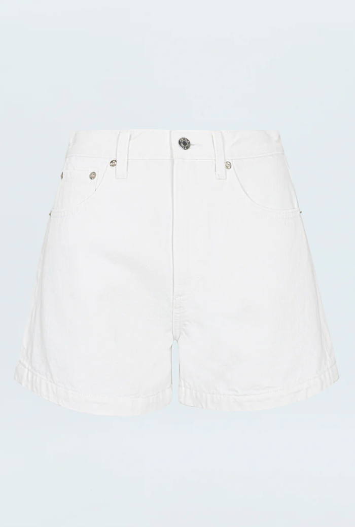 Pistola Short Saige High Rise Short, Polished White Soho-Boutique