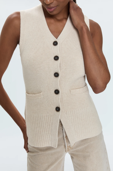 Pistola Sweater Audra Vest, Dove Soho-Boutique