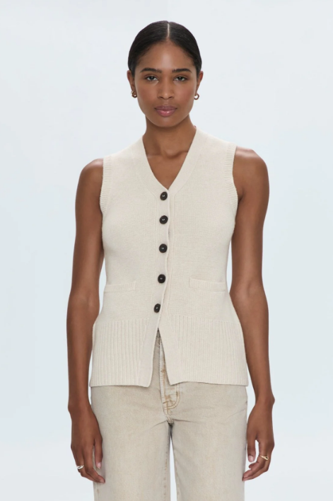 Pistola Sweater Audra Vest, Dove Soho-Boutique