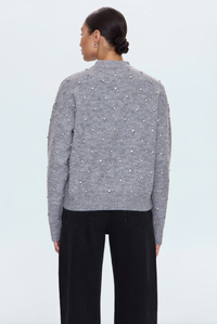 Pistola Sweater Aura Relaxed Crew Neck Sweater, Charcoal Diamonte Soho-Boutique