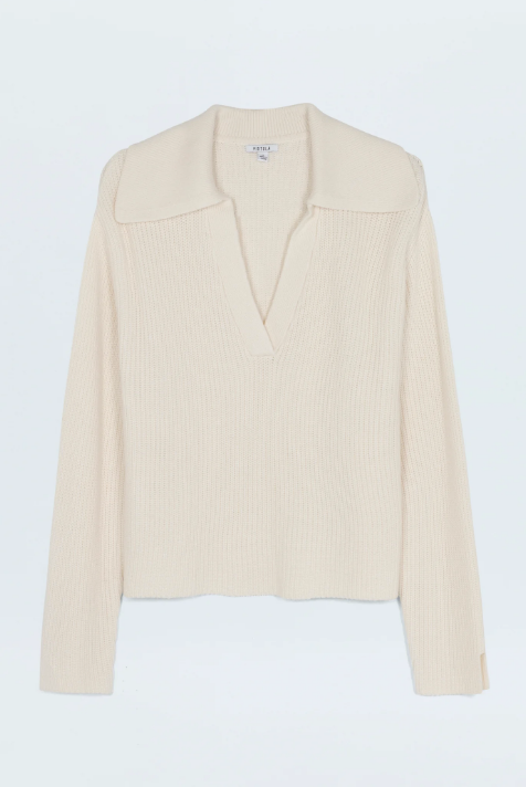 Pistola Sweater Darcy Big Collar Sweater, Shell Soho-Boutique