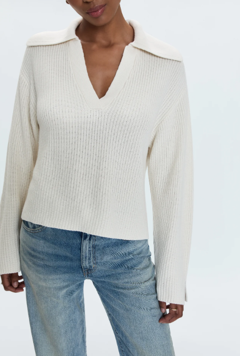 Pistola Sweater Darcy Big Collar Sweater, Shell Soho-Boutique