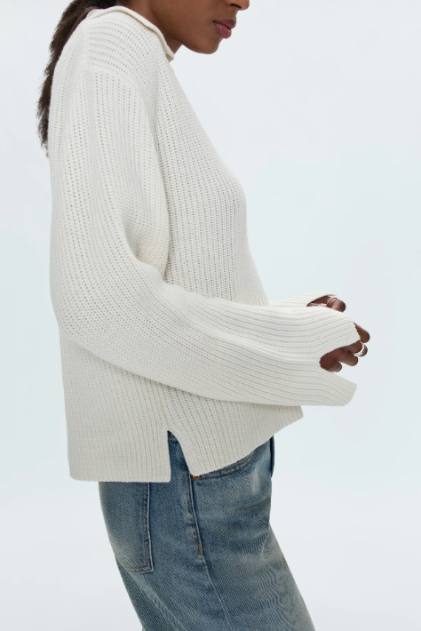 Pistola Sweater Darcy Big Collar Sweater, Shell Soho-Boutique