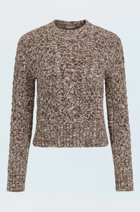 Pistola Sweater Quinn Shrunken Fisherman Sweater, Chocolate Marl Soho-Boutique