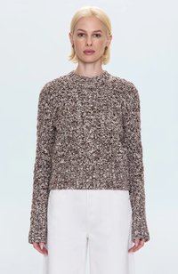 Pistola Sweater Quinn Shrunken Fisherman Sweater, Chocolate Marl Soho-Boutique