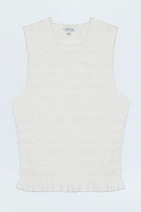 Pistola Tank Phoebe Smocked Tank, Le Blanc Soho-Boutique