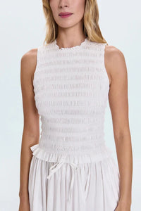 Pistola Tank Phoebe Smocked Tank, Le Blanc Soho-Boutique