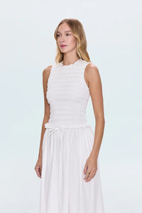 Pistola Tank Phoebe Smocked Tank, Le Blanc Soho-Boutique