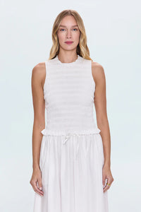 Pistola Tank Phoebe Smocked Tank, Le Blanc Soho-Boutique