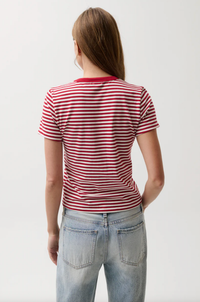 Pistola Top Alba Shrunken Tee, Racer Red Stripe Soho-Boutique